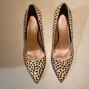 Crown vintage leopard wood block heels